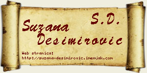 Suzana Desimirović vizit kartica
